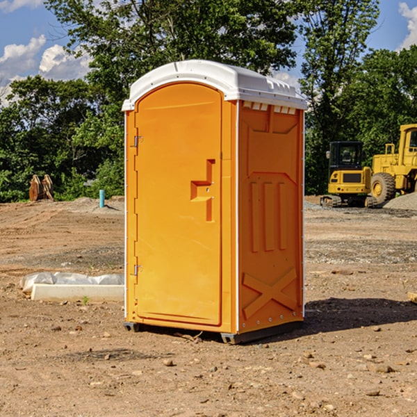 how often are the porta potties cleaned and serviced during a rental period in Pollock